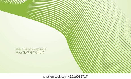 Fundo abstrato verde da Apple com linha de curva para o fundo ou apresentação