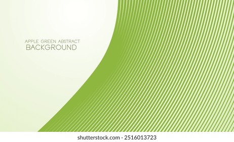 Apple green abstract background with curve line for backdrop or presentation