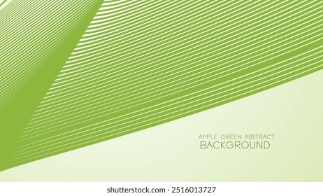 Fundo abstrato verde da Apple com linha de curva para o fundo ou apresentação