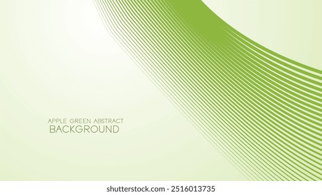 Fondo abstracto verde de Apple con línea curva para el telón de fondo o la presentación