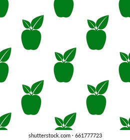 Apple green background vector illustration