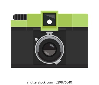 Apple Green and Black Analog Film Camera