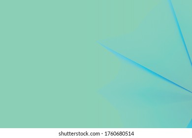 Apple green color smooth vector background with blue color wavy lines, futuristic technology template, for web and print