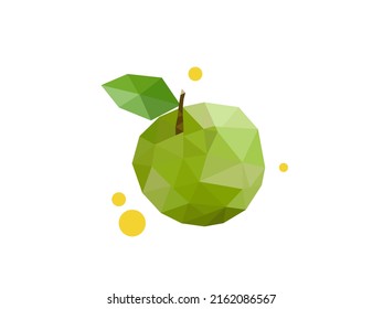 
apple green geometric shapes vector