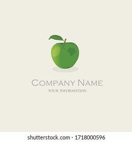 apple green logo vector your company name