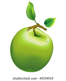 Apple green realistic