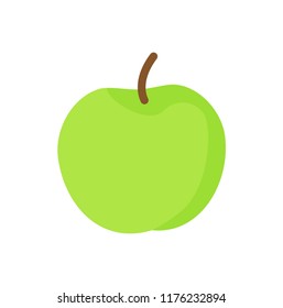 Apple green ripe fruit isolated icon vector. Fruitage product for healthy lifestyle containing vitamins and nutrients. Nutritious eating for people