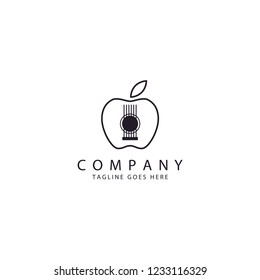 Apple Guitar Logo Design Inspiration