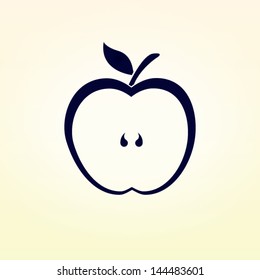 Apple half icon