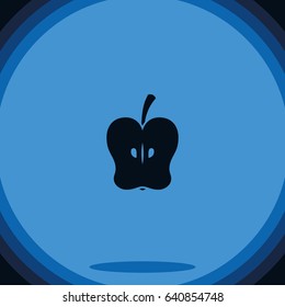 Apple half icon.