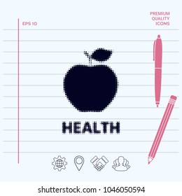 Apple - halftone logo.