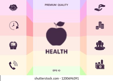 Apple - halftone logo.