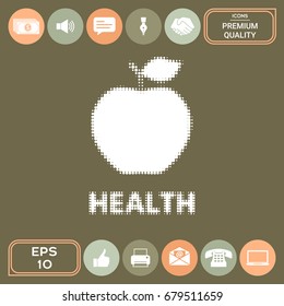 Apple - halftone logo.