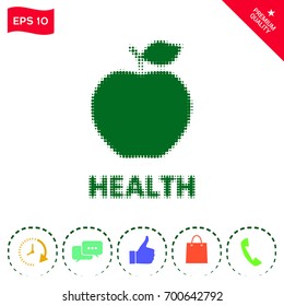 Apple - halftone logo.