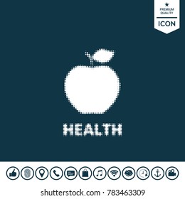 Apple - halftone logo.