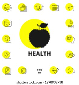 Apple - halftone logo. Element for your design