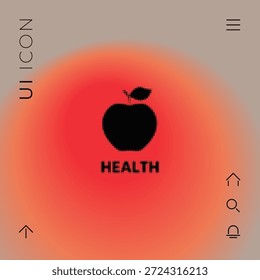 Apple - halftone logo. Element for your design
