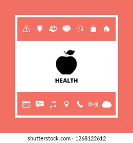 Apple - halftone logo. Graphic elements for your design