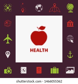 Apple - halftone logo. Graphic elements for your design