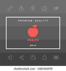 Apple - halftone logo. Graphic elements for your design