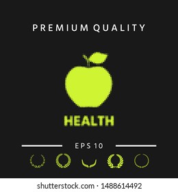 Apple - halftone logo. Graphic elements for your design