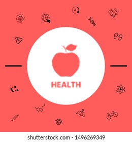 Apple - halftone logo. Graphic elements for your design