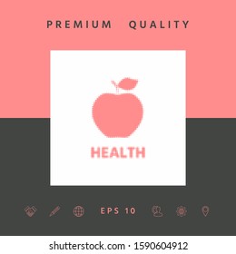 Apple - halftone logo. Graphic elements for your design