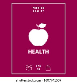 Apple - halftone logo. Graphic elements for your design