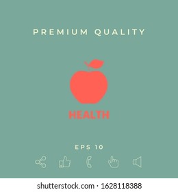 Apple - halftone logo. Graphic elements for your design
