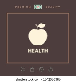 Apple - halftone logo. Graphic elements for your design