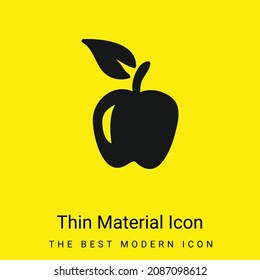 Apple Hand Drawn Fruit minimal bright yellow material icon