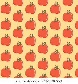apple hand drawn pattern template vector background