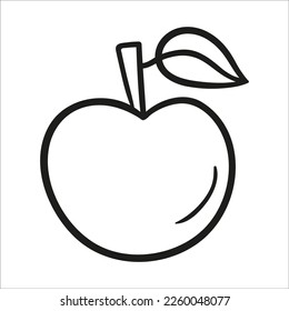manzana. Ilustración vectorial dibujada por mano
