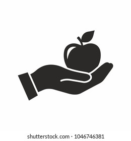 Apple In Hand Icon