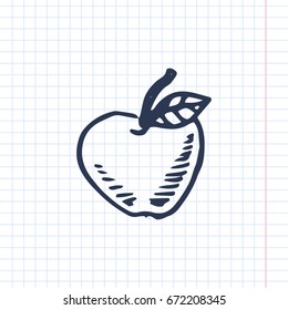 apple Hand-drawn vector illustration. sketch on the paper