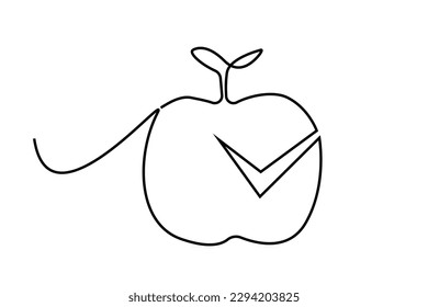 apple health diet calories check like line art