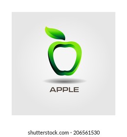 Apple and Healthy Fruit design with modern style, vector illustration