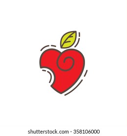 Apple Heart Vector Logo