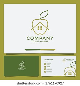 Apple Home Logo With Bussines Card Tamplate 