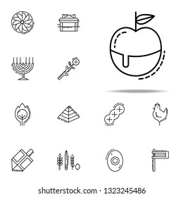 Apple and honey icon. Judaism icons universal set for web and mobile