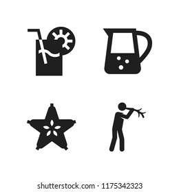 apple icon. 4 apple vector icons set. jar, diet and juice icons for web and design about apple theme