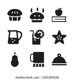 apple icon. 9 apple vector icons set. book and apple, quince and carambola icons for web and design about apple theme
