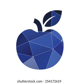 apple icon Abstract Triangle Geometrical background 