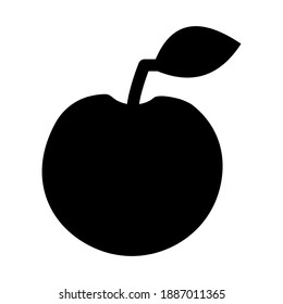 Apple icon black isolated on white background