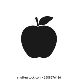 Apple icon. Black icon on white background.