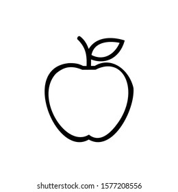 Apple icon. Black icon on white background.