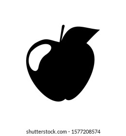 Apple icon. Black icon on white background.