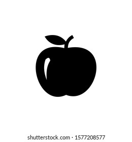 Apple icon. Black icon on white background.