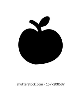 Apple icon. Black icon on white background.