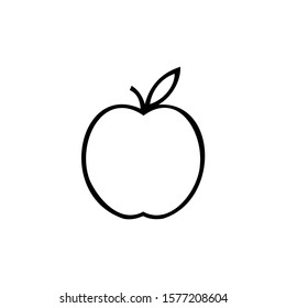 Apple icon. Black icon on white background.